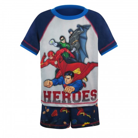 Justice League Heroes Juvenile Top & Short Set