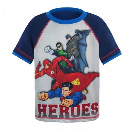 Justice League Heroes Juvenile Top & Short Set