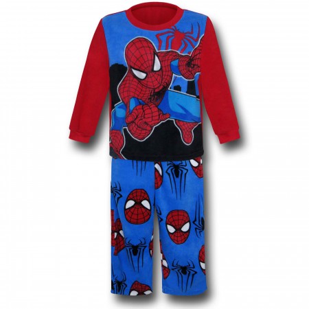 Spiderman Red Sleeved 2-Piece Kids Pajama Set
