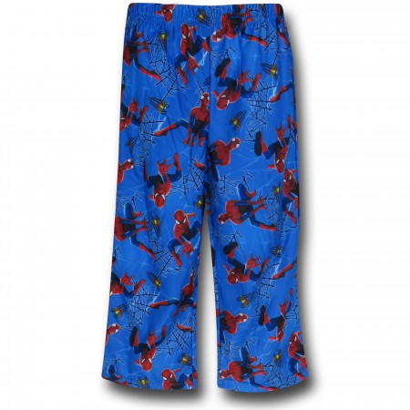 Spiderman Blue Jersey Coat Kids Pajama Set