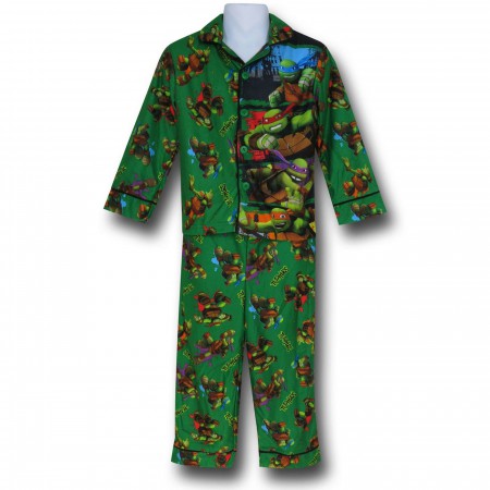 TMNT Jersey Coat Green Kids Pajama Set