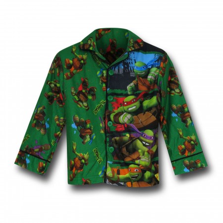 TMNT Jersey Coat Green Kids Pajama Set