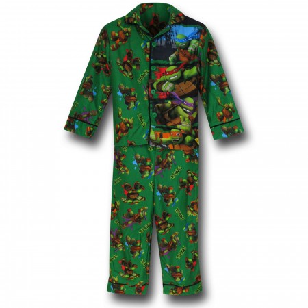 TMNT Jersey Coat Green Kids Pajama Set