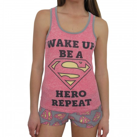 Supergirl Wake Up Women's Sleep Tank & Shorts Set