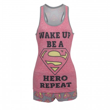 Supergirl Wake Up Women's Sleep Tank & Shorts Set