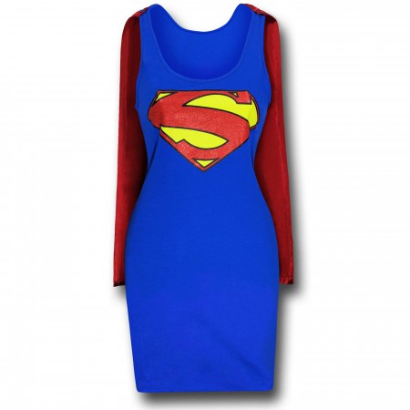Supergirl New 52 Women's Caped Sleep Tank Dress
