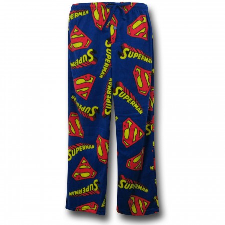 Superman Text & Logos Sleep Pants