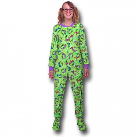 TMNT Faces Women's Footed Pajamas