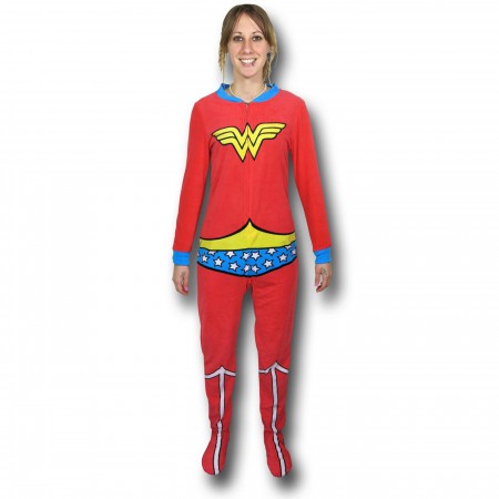 Wonder Woman Costume Women's Footed Pajamas