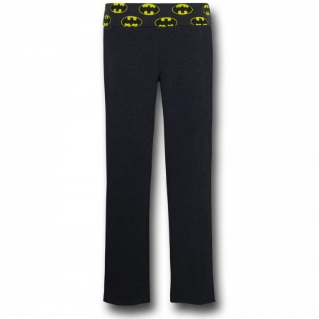 Batman Symbols Women's Heather Charcoal Yoga Pants
