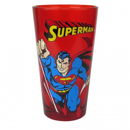 Superman Image and Costume Pint Glass 2-Pack