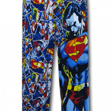 Superman Image & Collage Men's Pajama Pants