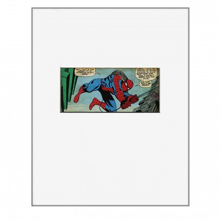 Spiderman Worries Comic Panel Matted Print