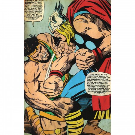Thor Vs Herc Comic Panel Matted Print