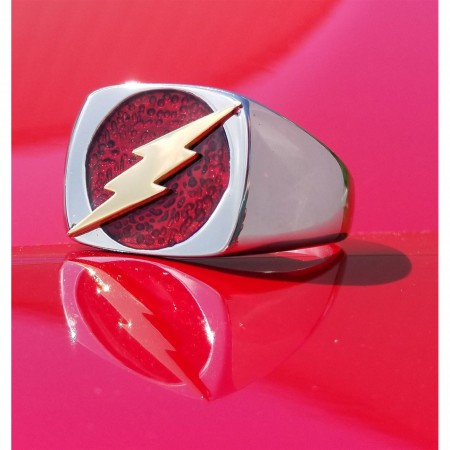 Flash Symbol Stainless Steel Ring