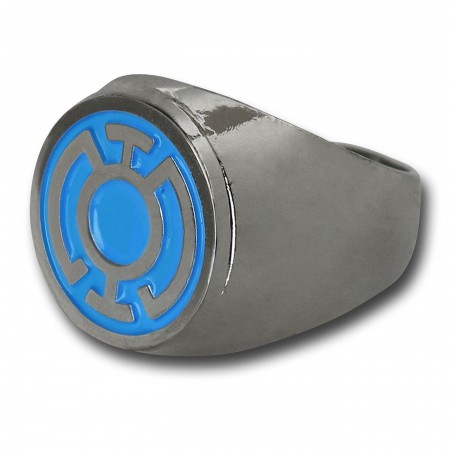 Blue Lantern Symbol Stainless Steel Plated Ring