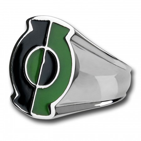 Green Lantern Two-Tone Symbol Stainless Steel Ring