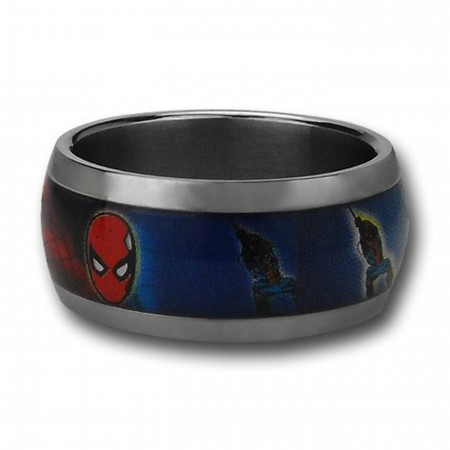 Spiderman Red and White Logo Ring