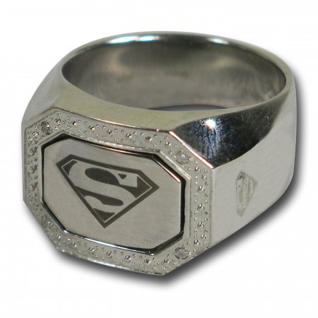 Superman Rivet Flip Symbol Dad Ring
