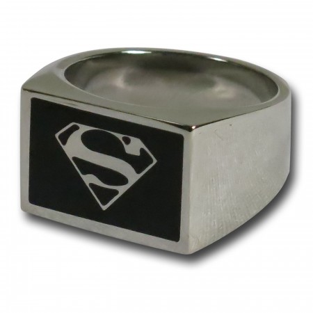 Superman Square Symbol Dad Ring