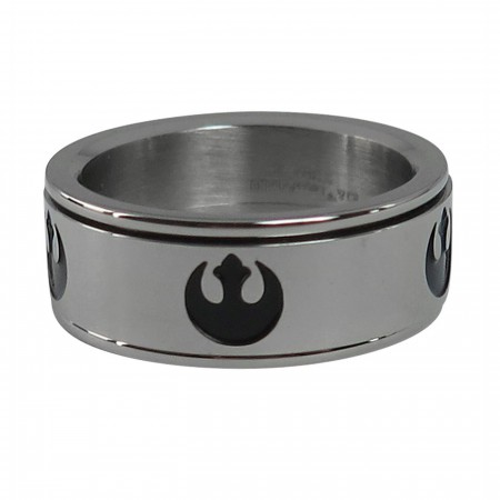 Star Wars Rebel Stainless Steel Plated Spinner Ring