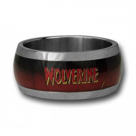 Wolverine Red and Black Logo Ring