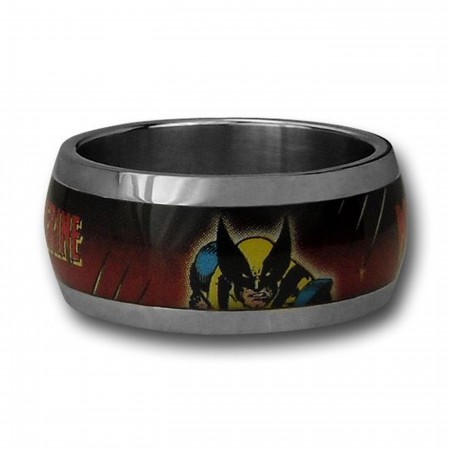 Wolverine Red and Black Logo Ring