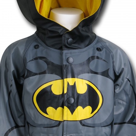 Batman Kids Costume & Cowl Rain Coat