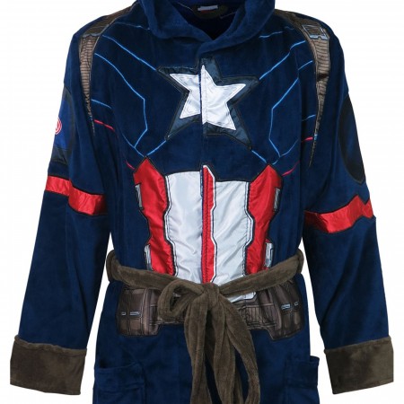 Captain America Costume Fleece Bathrobe