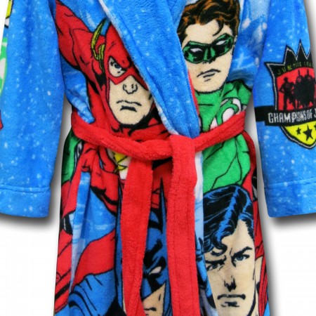 Justice League Sublimated Kids Fleece Robe
