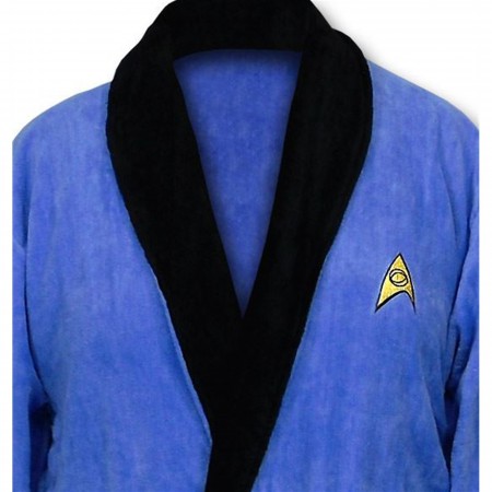 Star Trek Blue Science Uniform Terry Cloth Robe- OSFA