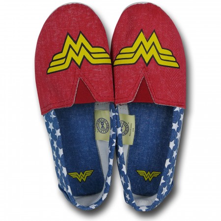 Wonder Woman All-Over Print Women's Slip-On Shoes