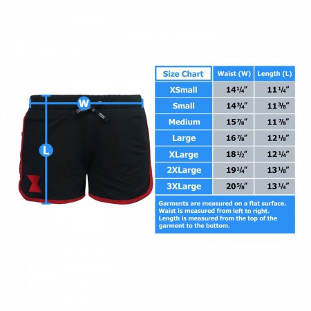 Black Widow Symbol Women's Shorts