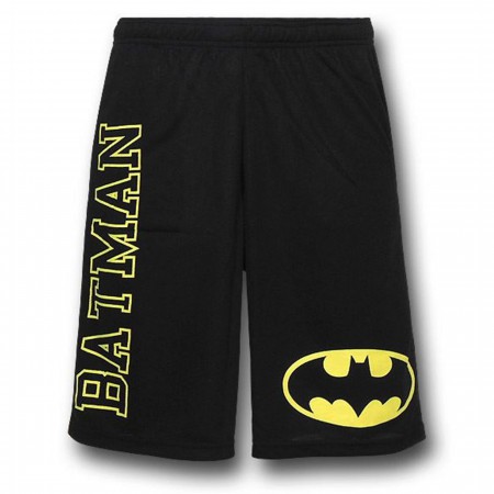 Batman Logo and Symbol Mesh Shorts