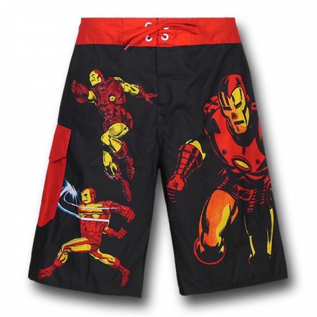 Iron Man Action Images Board Shorts