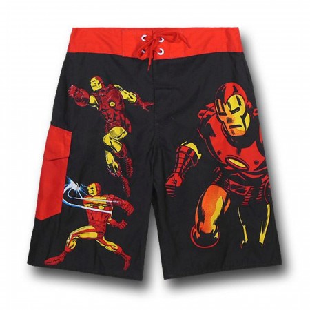 Iron Man Action Images Board Shorts