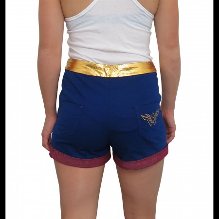 Wonder Woman High Waisted Costume Shorts