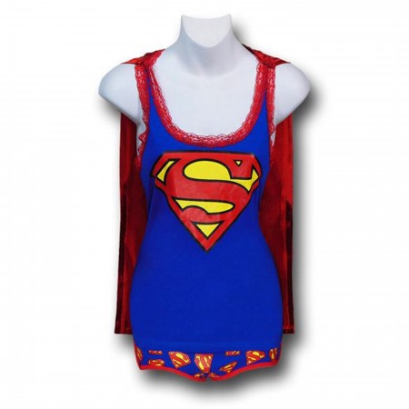 Supergirl Women's Caped Sleep Tank and Bottoms