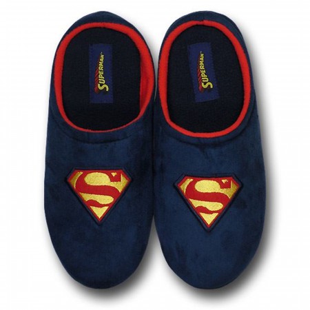 Superman Symbol Polar Fleece Slippers