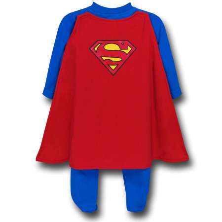 Superman Costume Caped Zip-Up Onesie