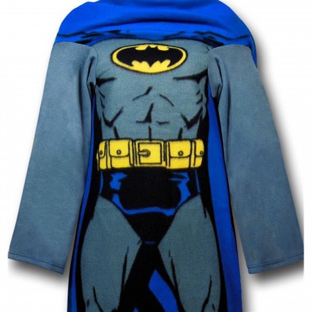 Batman Blue Pose Juvenile Snuggy Sleeved Blanket