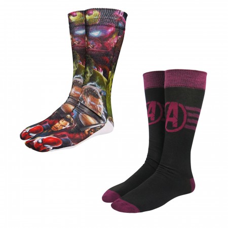 Avengers Infinity War Group Photoreal Sock 2-Pack