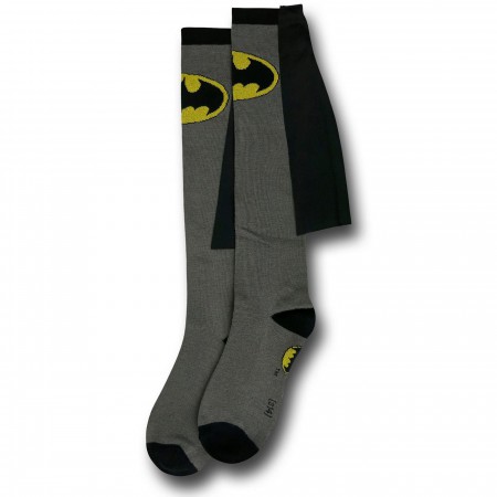 Batman Caped Women's Grey Knee-Highs Socks