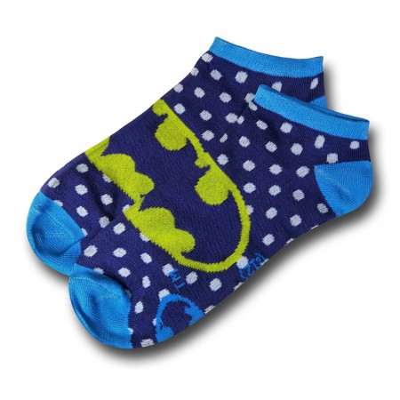 Batman and Superman Dotted Women's Ankle Socks 2-Pack
