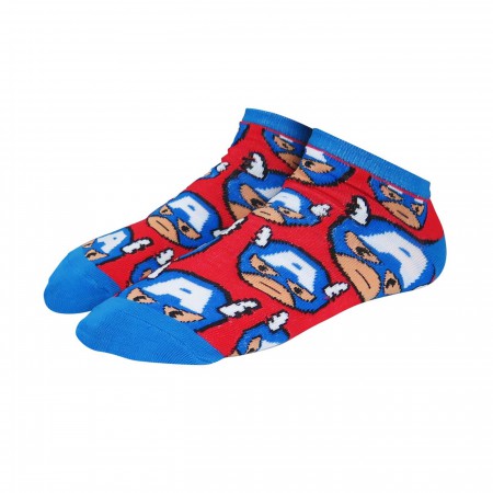 Captain America Cuties Women's Low-Cut Sock 3 Pack