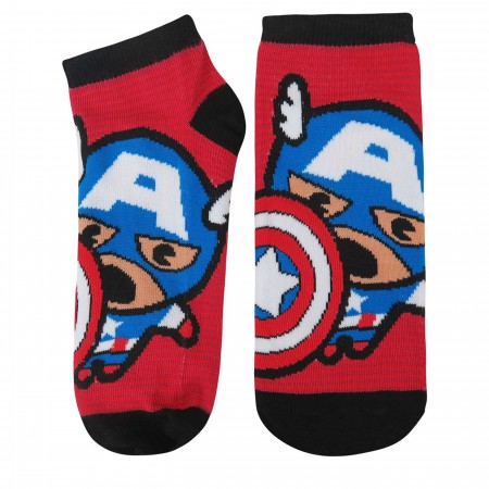 Captain America Cuties Women's Low-Cut Sock 3 Pack