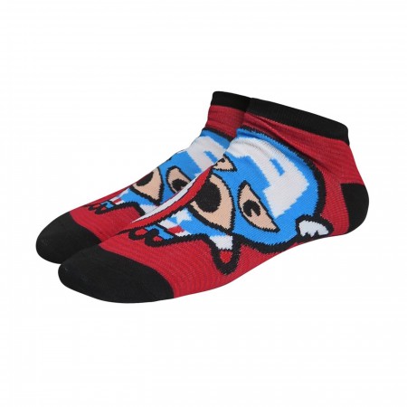 Captain America Kawaii Women's Low-Cut Sock 2 Pack