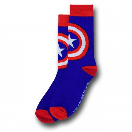 Captain America Shield Symbol Crew Socks