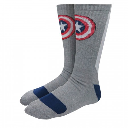 Captain America Vibranium Weave Crew Socks 2-Pack