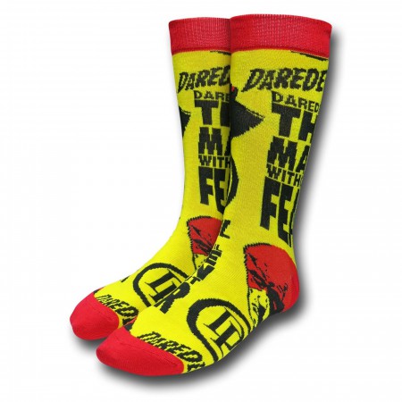 Daredevil Yellow Crew Socks